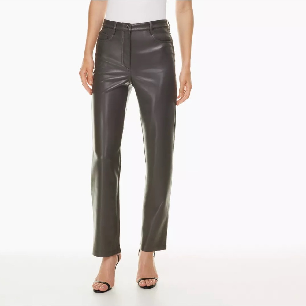 Wilfred Melina Faux Leather Pant - size 12 - peppercorn grey  - EUC